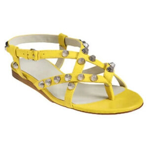 CLOSET CLOSING! LAST CHANCE Balenciaga studded sandals yellow